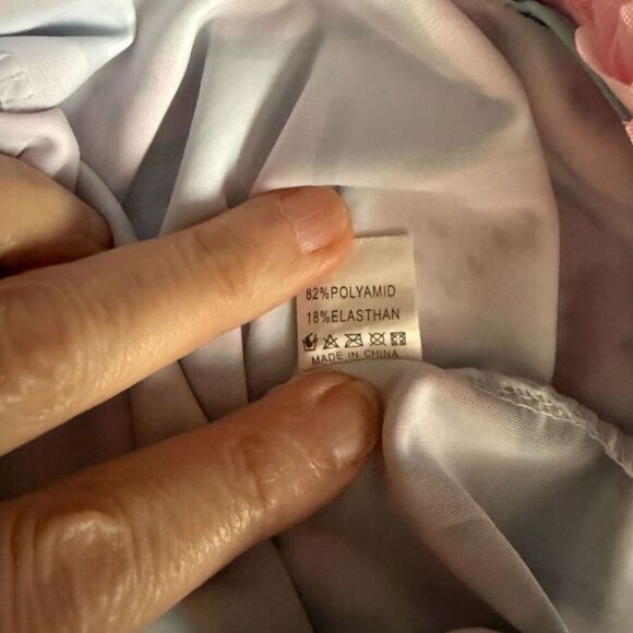 Watermelon and Ruffle Neckline Blue & Pink  Swimsuit Size 2T - Picture 7 of 8